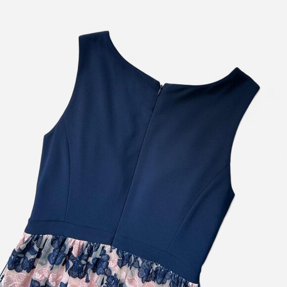 Blue and Pink Floral Sleeveless Maxi Dress - Picture 4 of 5